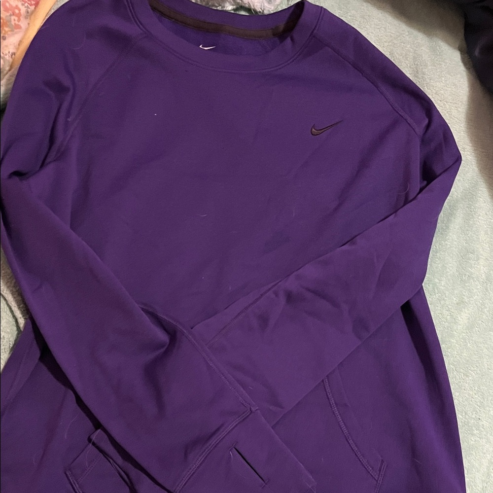 Nike Deep Purple Crewneck thumb holes